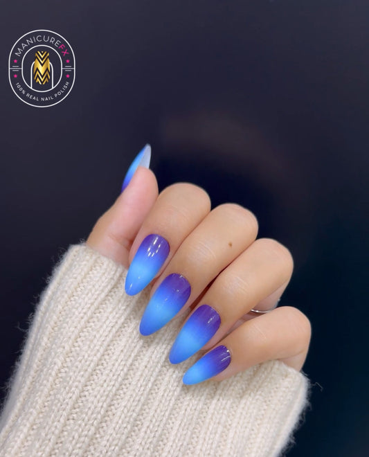 Electric Blue Nails - Twilight Sky - Nail Wraps (Standard)