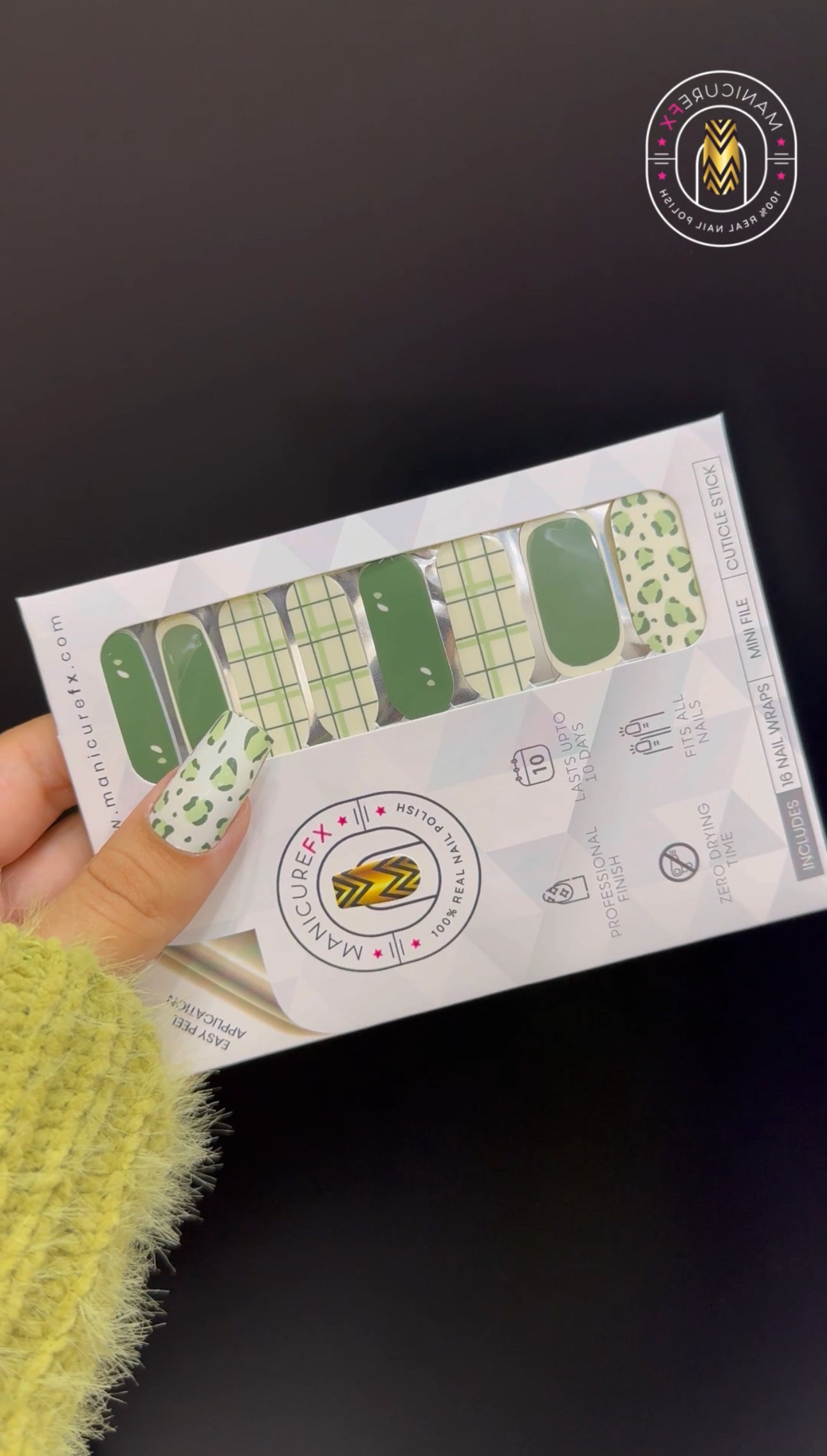 Pistachio Patterns - Nail Wraps (Standard)