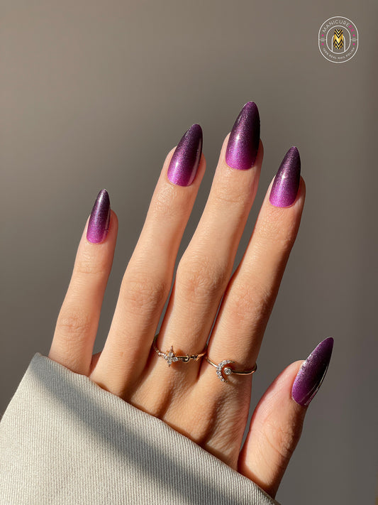 Black and Purple Nails - Nail Wraps (Standard)