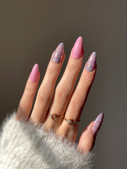 Pink Confetti - Nail Wraps (Standard)