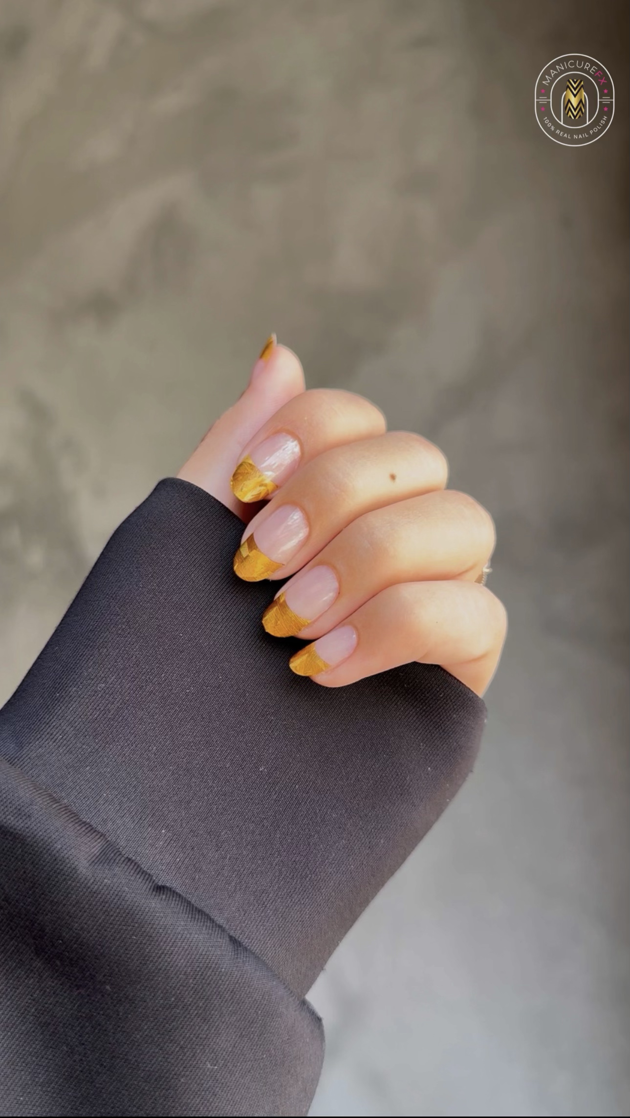 Gold French Tips - Nail Wraps (Standard)