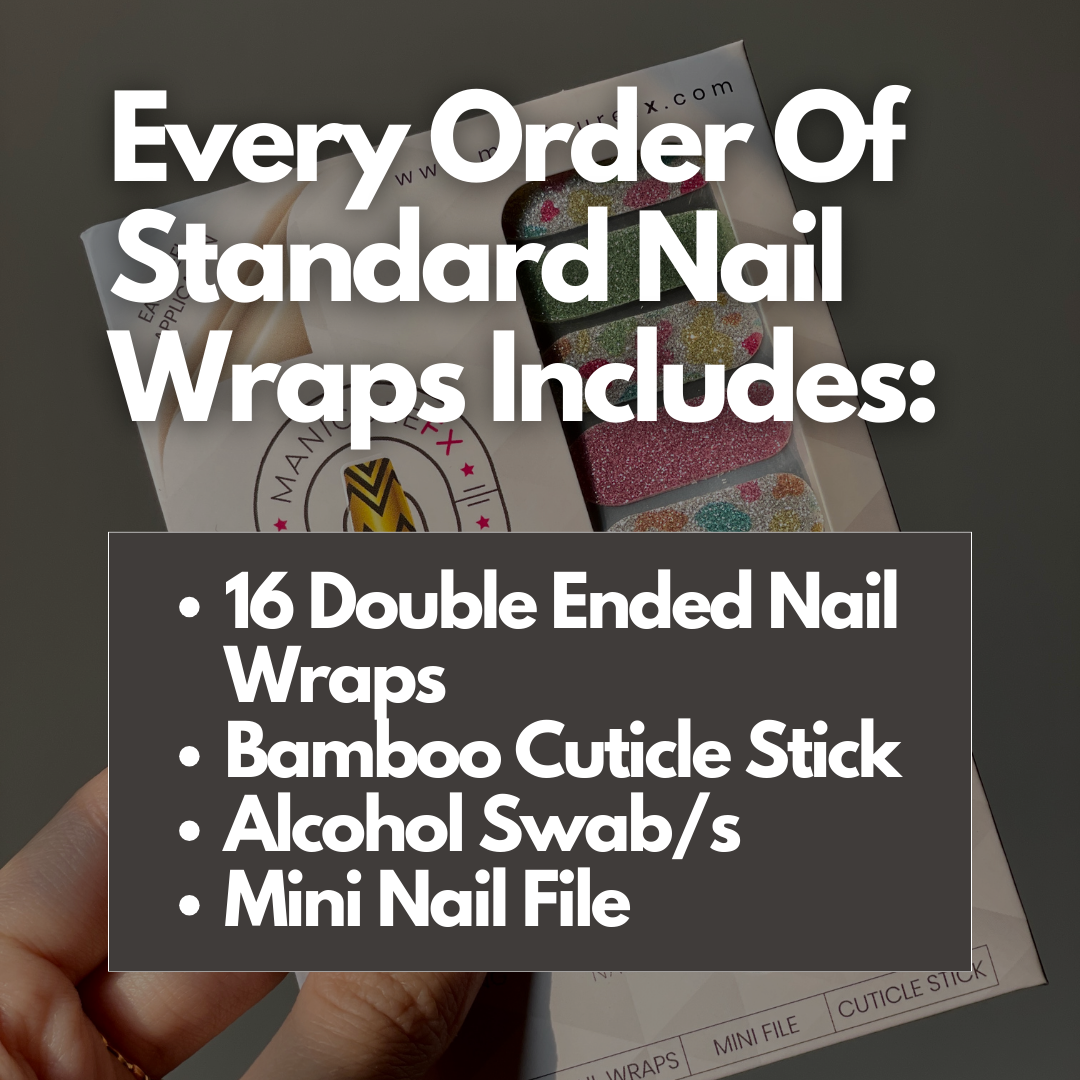 Brown Glitter Nails - Nail Wraps (Standard)